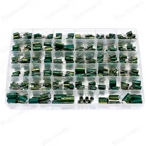 810Pcs 36kind Aluminum Electrolytic Capacitor set 10V-63V 1uF-1500uF Assorted Kit Storage Box High F