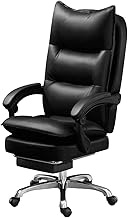 Boss Chair Office Chair Ergonomic Chair Computer Office Chair with 7 Position Massage and Retractible Footrest Lifting Handrail PU Leather Black interesting