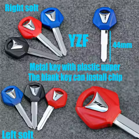 Left / Right Slot Blank Blade Motorcycle Uncut Key Fit For Yamaha YZF R1 R6 R7 R9 R15 R3 R25 MT FZ X