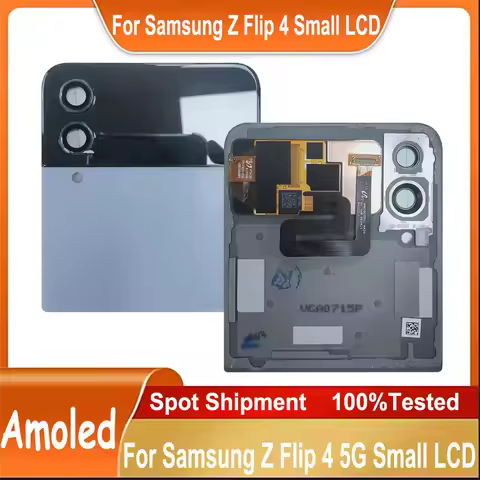 1.9" For Samsung Z Flip 4 5G SM-F721 SM-F721B/DS Battery Top Back Glass Cover Rear Door Housing With