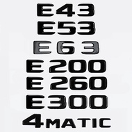 Car ABS Trunk Letters Logo Badge Emblem Decal Sticker For Mercedes Benz E Class E43 E53 E63 E200 E260 E300 4Matic W212 W213 W238