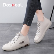 Dorel รองเท้าบูทสำหรับผู้หญิง,รองเท้าบูทหนังแท้สไตล์เกาหลีรองเท้าบูทกันน้ำสีดำขาวสำหรับผู้หญิงรองเท้าบูทมาร์ตินขนาดใหญ่35-41