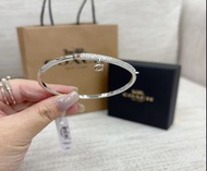 Coach閃鑽手鈪銀色