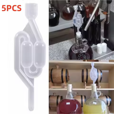 1/3/5PCS S-Shape Airlocks ,Homebrew Bubble Airlock Carboys Stopper & Fermenter Seal Valve with Food 
