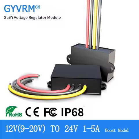 GYVRM 12V to 24V DC DC Step Up 1A 2A 3A 4A 5A Non Isolated Boost Power Converter 12 Volts to 24 Volt