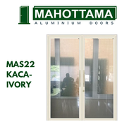 MAHOTTAMA - Pintu Rumah Utama Kaca / Kamar Mandi / Tidur Aluminium 174 x 215 cm Rumah 1 Set Kusen Kunci Handle Engsel Bisa Custom Ukuran Geser / Sliding Door - MAS22