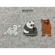(3pcs) Active We Bare Bears DIY Embroidery Iron On Patch Decorations
