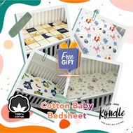 Soft & Comfortable Cotton Baby Cot/Crib Fitted Bedsheet