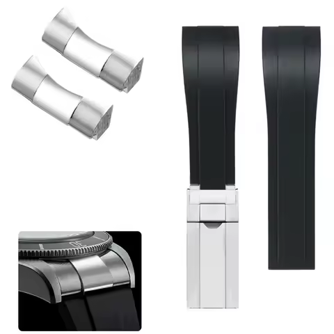 20mm 21mm 22mm Soft Rubber Strap for Tudor 39mm 1958 BB58 Black Bay Panda Pro Black Shield Watchband