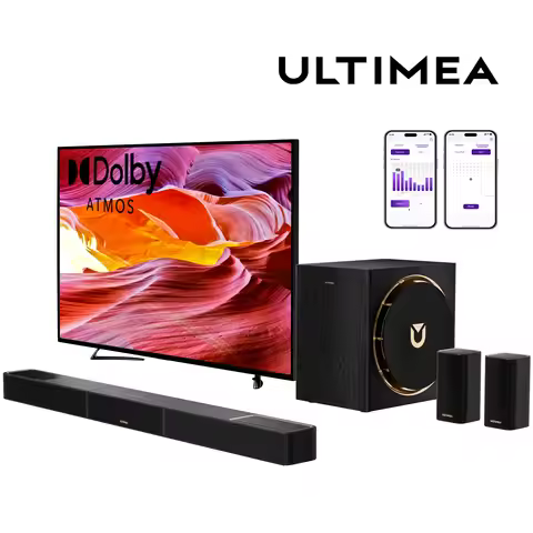 ULTIMEA 5.1.4 Surround SoundSystem TV Soundbar with Dolby Atmos&APP Control, Home Cinema Bluetooth S