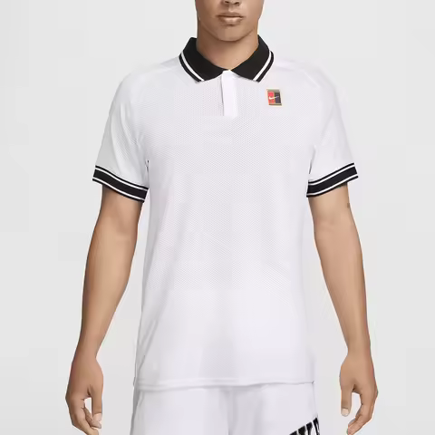 Nike genuine Court Heritage Men's Collared Tennis T-Shirt FQ2102-100