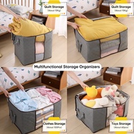 Storage Box Foldable Linen Cloth Storage Box Storage Cube Bag Suitcase Waterproof Clothes Storage