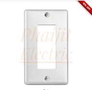 WN7501-8 Panasonic ฝาอลูมิเนียม 1ช่อง(พร้อมตะแกรง)  WN7502-8 ฝาอลูมิเนียม 2 ช่อง (พร้อมตะแกรง)  หน้า