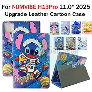 For NUMVIBE H13Pro 11.0'' 2025 Upgrade Leather Protective Case H13 Pro Cute Cartoon Tablet Flip Stan