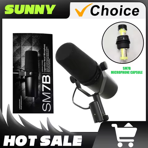 SUNNY Cardioid Dynamic Microphone SM7B Sm7b 7B Studio Selectable Frequency Response Mic for Live Sta