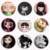 31Style Music Blythe Doll Gothic Dark Style Soft Button Pin Cute Cartoon BJD Anime Brooch Badge Bag 