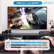 RR 8K  Switcher 3 in 1 out 8K  Switch Adapter Splitter Converter For TV Box