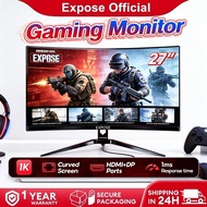 Expose Gaming Monitor 24 Inch curved Pc Monitor Desktop computer 27 inch 75/165Hz IPS Monitor