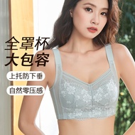 New Women's Plus Size Floral Lace Bra - Full Coverage with Side Support, Sizes 34-46C-D-E-F