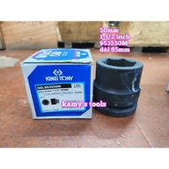 Kingtony 50mm socket head, hole 1-1/2 inch 38mm, black, 85mm long 9535506-sided hexagon