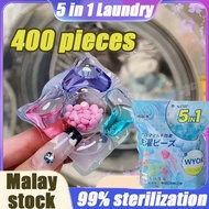 Japan Hot 5 IN 1 Laundry Capsules Fragrance & Anti-Mite 99% Antibacterial Multi-Purpose Laundry Bead