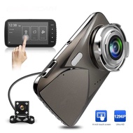 Dashcam Q450 TP 1296P ระบบสัมผัส Car Camสองเลน Dash Cam Vehicle Video Full HD