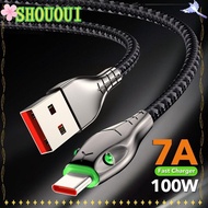 SHOUOUI Type C Fast Charger Cable, 100W 7A USB Type A To Type C Cable, Durable Zinc Alloy Snakehead 