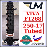 VIVA TYRE FT268 250-17 275-17 TUBE TYPE CUTTING TAYAR CROSS TIRE MOTORCROSS TIRES 2.50 2.75 2 50 75