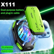X111 Magnetic Phone Cooler Fan Detachable Battery Fan 2000MAh RGB Led Temperature Display