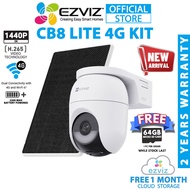 Ezviz CB8 Lite 4G Kit 4MP 2K Battery Powered Pan & Tilt Wi-Fi Weatherproof WiFi Security CCTV Camera