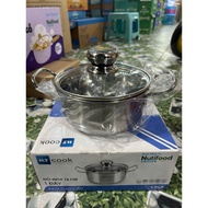 16cm stainless steel pot, high wall stainless steel pot, soup pot, multi-purpose pot, induction cook