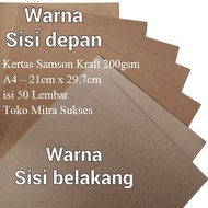50 Sheets of Samson Kraft A4 Paper 200 grams Kraft Paper
