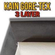 bahan Goretex-kain waterproof-tahan air 100%-lebar 150cm-bahan jaket - Putih
