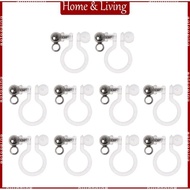 AOTO 10Pieces Clear U Type Resin Clip-on Earring Findings Converter Components