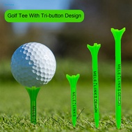 Golf Tee with Tri-button Design Tee Shots Improvement Tool 50pcs Colorful Plastic Golf Tees Three-he