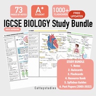 Cambridge IGCSE BIOLOGY 0610 A* Softcopy Study Bundle (Notes, Flashcards, Quizcards, Past Papers, Re
