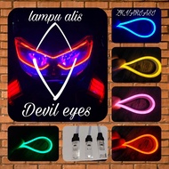 PROMO PAKET PAKETAN Lampu Alis gratis demon eyes untuk motor NMAX AEROX VARIO BEAT LED DRL 12V