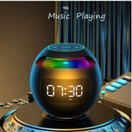 ZJ 【Sunbowind】digital clock / alarm clock with Speaker / Portable / FM  Radio &amp; Colorful Lights Bluetooth Speaker  Desk Clock Radio
