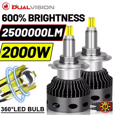 360 H7 LED 2000W 2500000L Led H4 H11 H1 H8 D2S D2R D4S D4R 9005 HB3 9006 HB4 H9 9012 HIR2 CSP Chips 