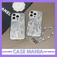 Redmi 9A 9C 9T 10 10A 10C 12 12C 13 13C 14C 4G Luxury Elegant Feather Butterfly Chain Phone Case