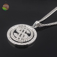 Nebaby Big Rotatable US Dollar Money Sign Pendant Necklace Men Rapper Hip Hop .