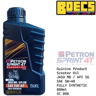 Petron Genuine Engine Oil Scooter Oil SC 800 SAE 5W-40 Fully Synthetic 800ml I Bdecs Moto Supply