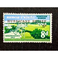 Samoa I Sisifo Western Samoa 1966 Hurricane Relief Fund Single Issue - 1pc MH Stamp / Setem