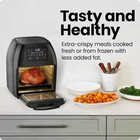 CHEFMAN Multifunctional Digital Air Fryer with Rotisserie Dehydrator Convection Oven 17 Touch Screen
