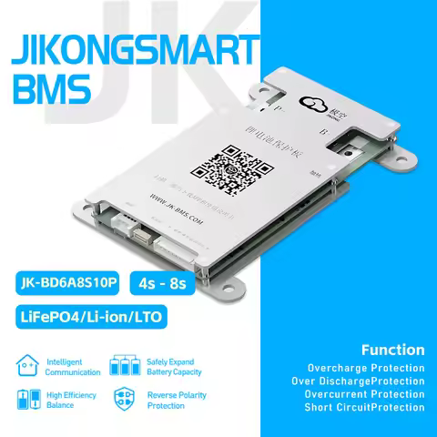 JIKONG BMS 4S LiFePO4 JK BMS 100A with 0.6A 1A Active Balance for 4S 12V 8S 24V Battery Smart BMS BD