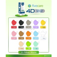 Masker FiveCare 4D Eceran Ecer Satuan 4Ply Earloop Medis Five Care - Cokelat