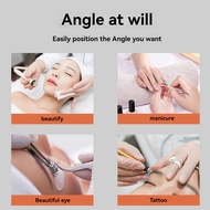 Half Moon Nail Desk Lamp Beauty Salon Work Fill Light 3 Color Temperature 2700k-6500k for NailLashTa