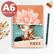 SPIRAL A6 NOTEBOOK / SPIRAL A6 JOURNAL NOTEBOOK PLAIN FILLED DIARY JOURNAL BOOK / LINE / BOX / POINT