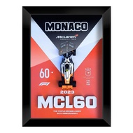 กรอบรูปโมเดลรถ F1 McLaren ที่ตกแต่งพิเศษเซน่าเซ็นชื่อ ของขวัญที่ระลึกสร้างสรรค์ งานฝีมือ งานแฮนด์เมด