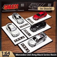 BUZHENGMOWAN1:64 C63 Amg Black Series Customized Resin Sports Limited Edition Car Model Collection D